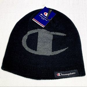 Champion Men's Beanie Winter Hat Athleticwear Acrylic Black OSFA New CH2034-008